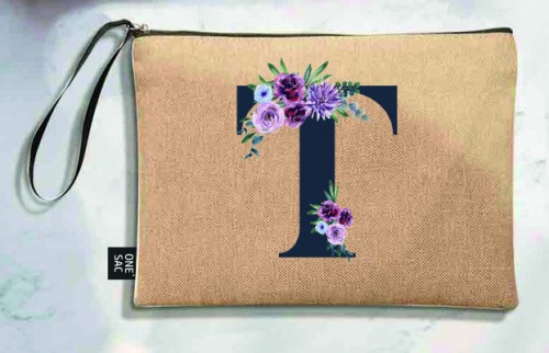 Tote bag lettre t - cadeaux de mariage